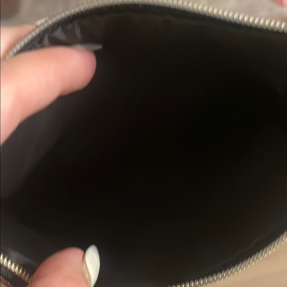 Lancome Pink Cosmetic Bag Shimmering Design Zipper Closure - Picture 4 of 5